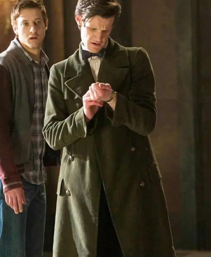 11th Doctor Matt Smith Green Trench Coat