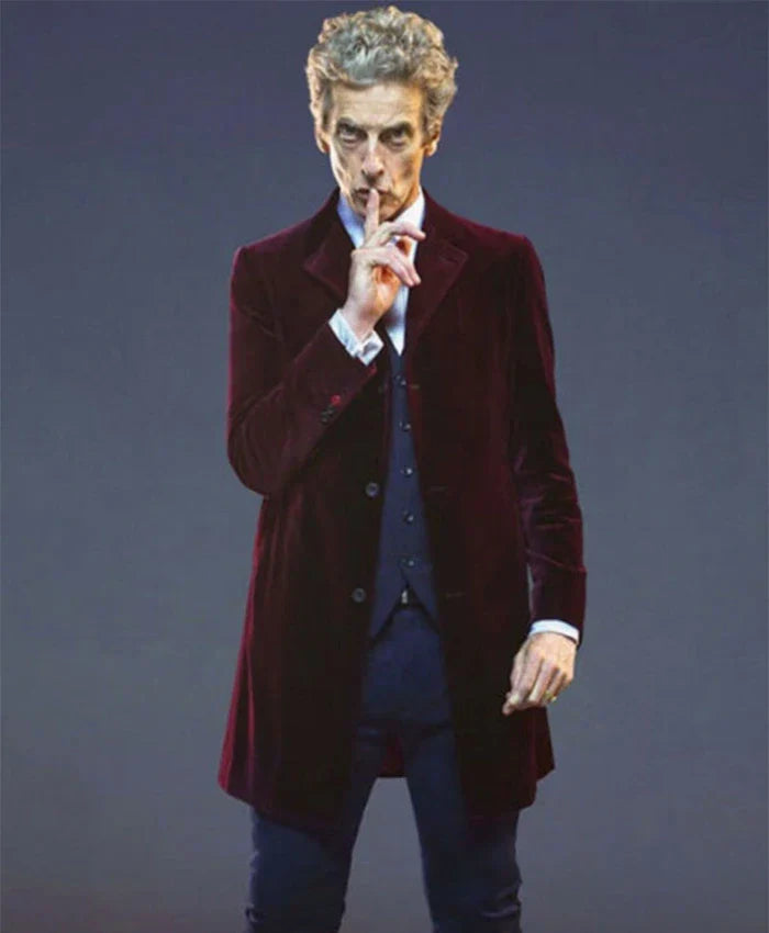 12 Doctor Maroon Velvet Coat