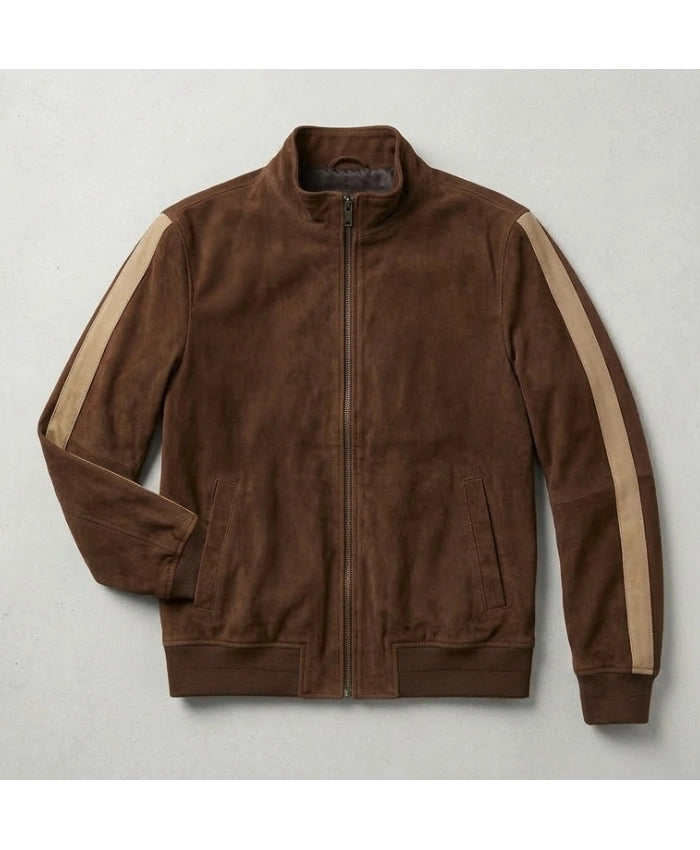 Barbara Palvin Paris Show Brown Suede Jacket