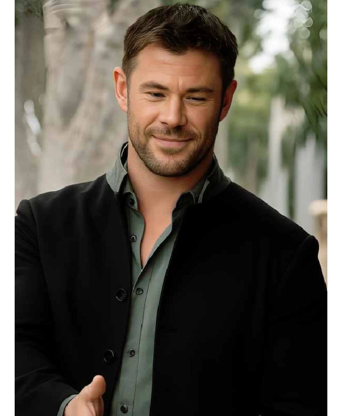 Chris Hemsworth Crime 101 Black Coat
