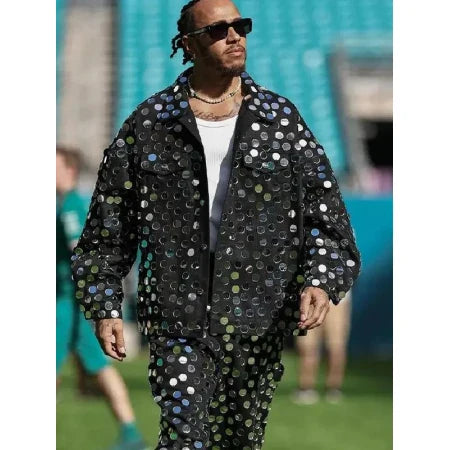 Lewis Hamilton Miami Grand Prix Sequin Jacket