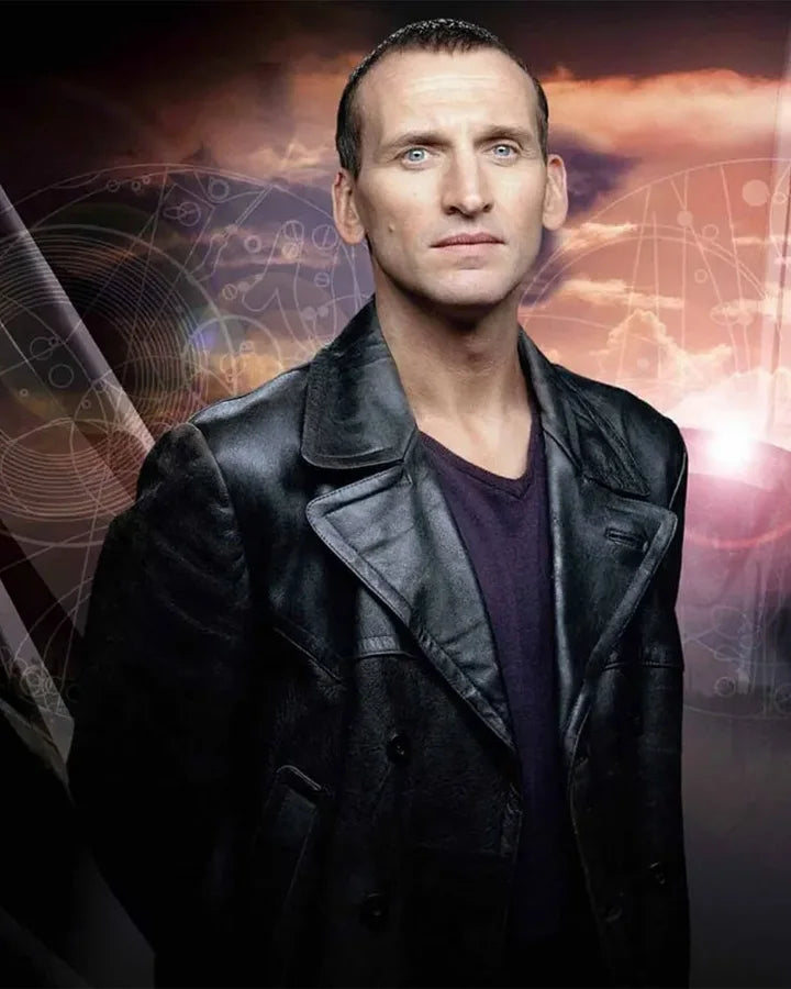 9th Doctor Who Black Leather Jacket