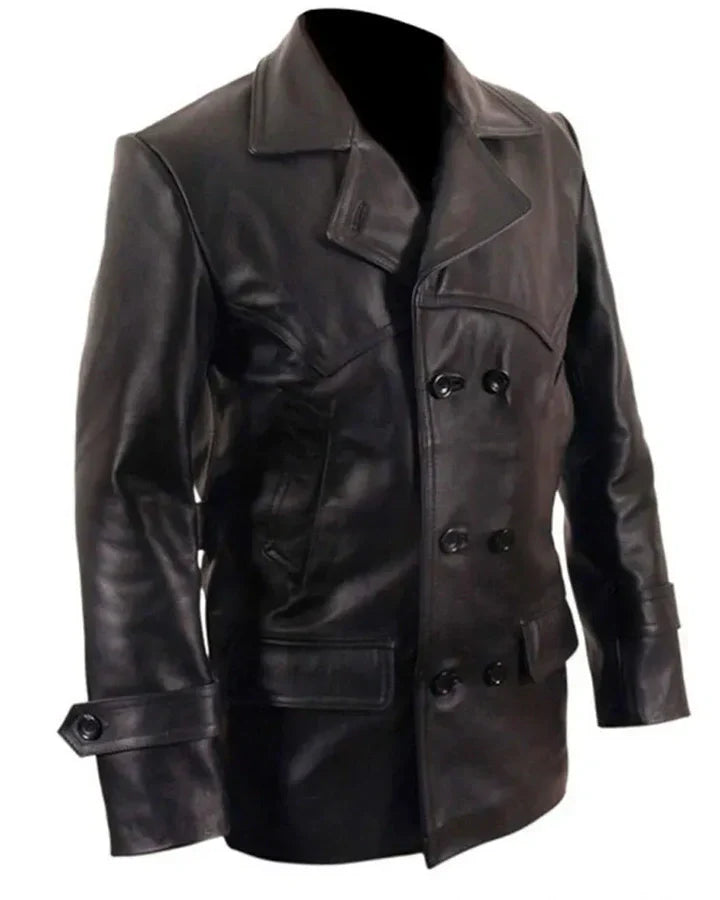 9th Doctor Who Black Leather Jacket