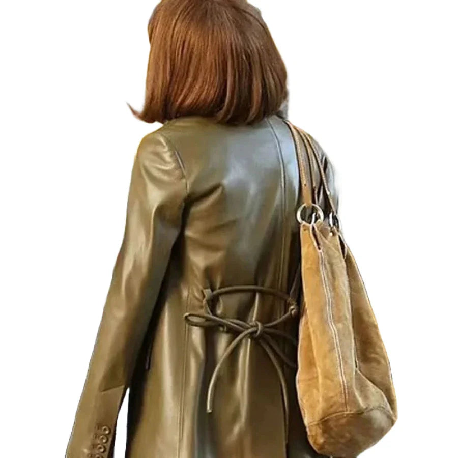 A Different Man Renate Reinsve Leather Blazer