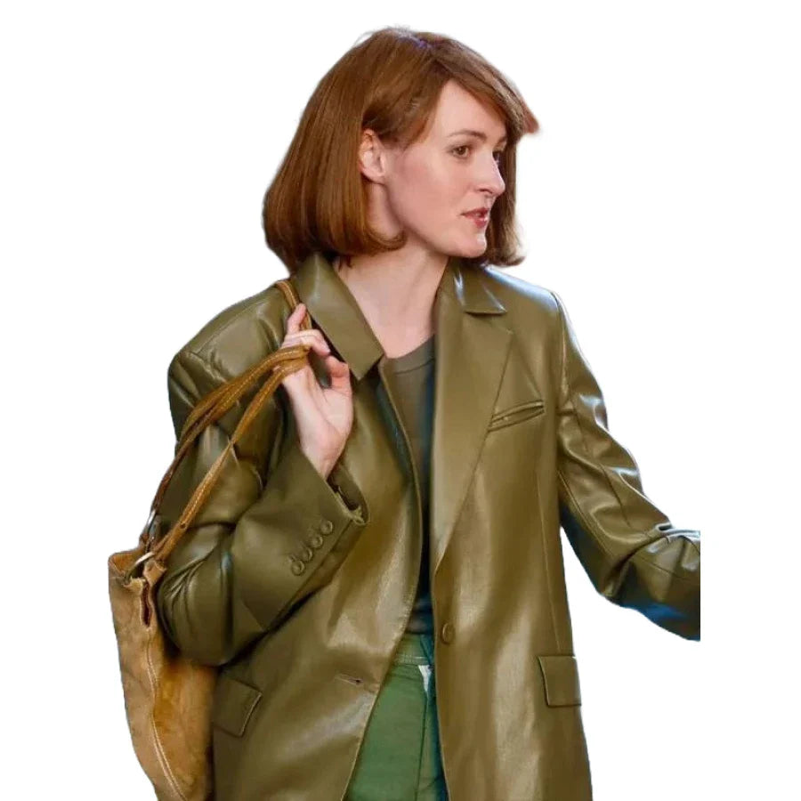 A Different Man Renate Reinsve Leather Blazer