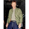 Aaron Eckhart The Bricklayer 2024 Green Jacket