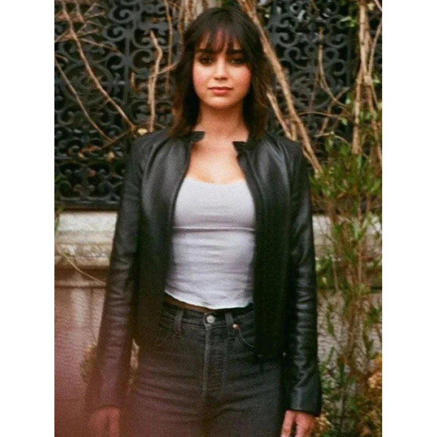 Abigail Melissa Barrera Black Leather Jacket