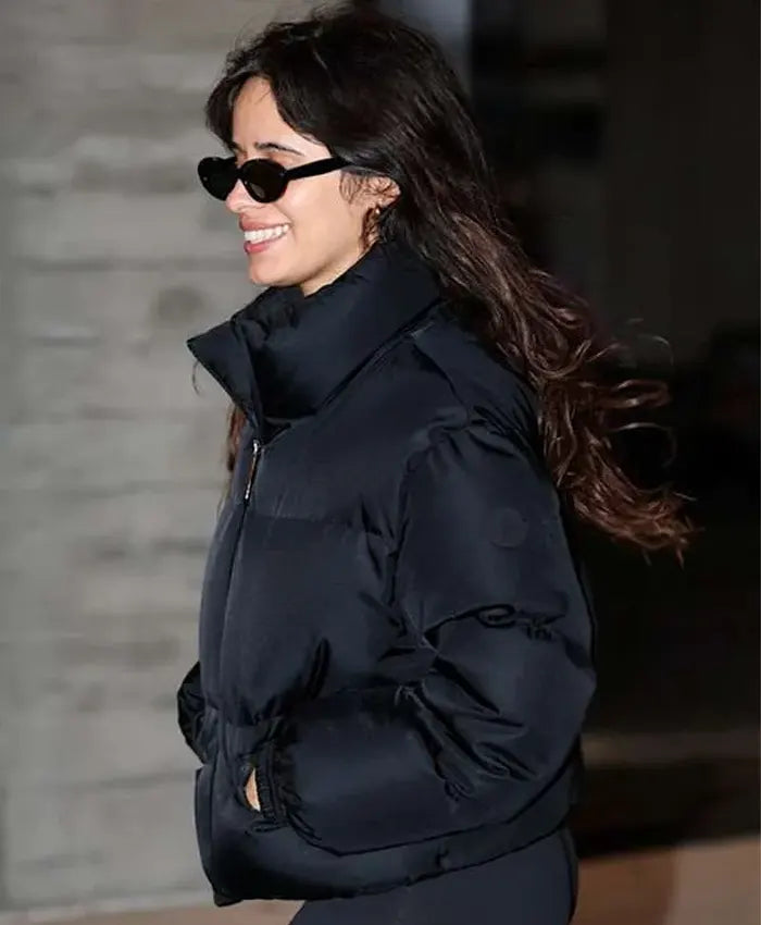Camila Cabello Black Puffer Jacket