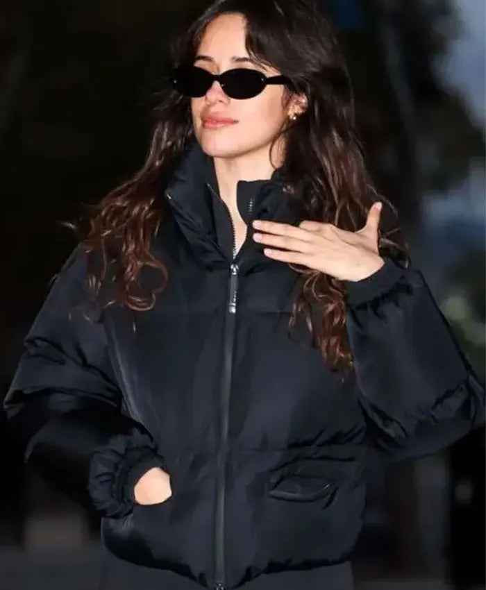 Camila Cabello Black Puffer Jacket