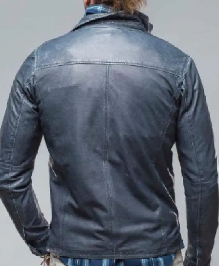 Americas Got Talent Blue Washed Leather Jacket
