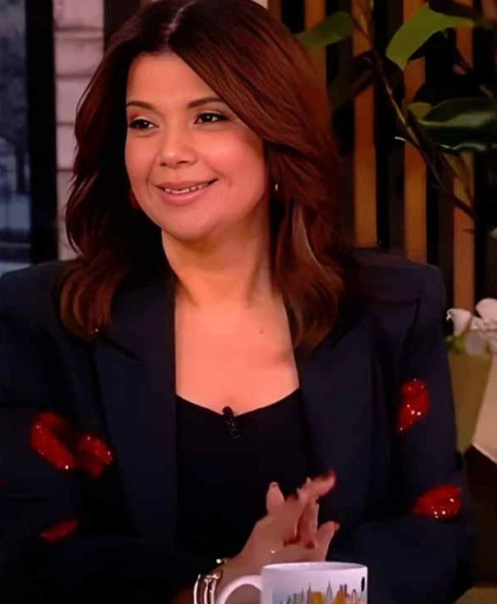 Ana Navarro The View 2026 Embellished Lip Blazer