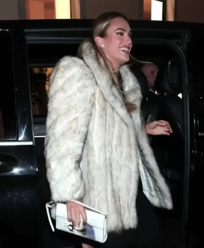 Aryna Sabalenka Milan Afterparty Fur Jacket