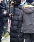 Back To Black Marisa Abela Black Puffer Coat