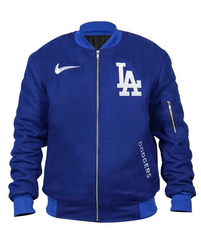 Los Angeles Dodgers Dugout Blue Bomber Jacket