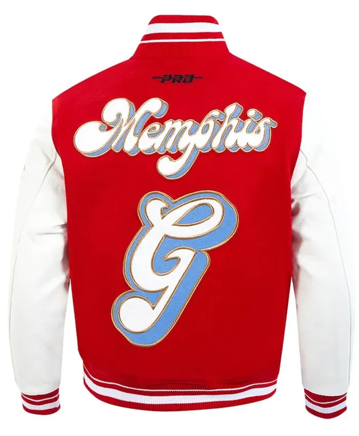 Memphis Grizzlies 2024/25 City Edition Chenille Red Varsity Jacket