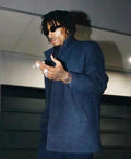 NBA YoungBoy Blue Wool Coat