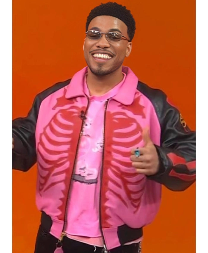The Today Show Anderson Paaks Pink and Black Leather Jacket