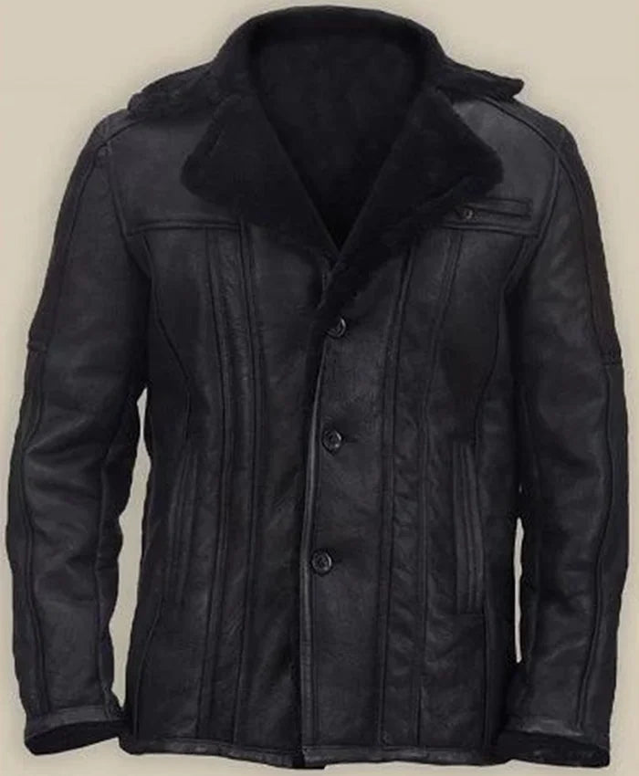 Carlos Three Pockets Buttoned Closure Shearling Jacket