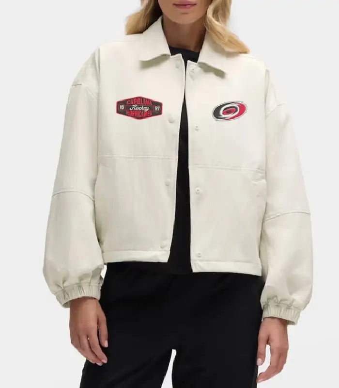 Carolina Hurricanes Heathered Bone Coach’s Jacket