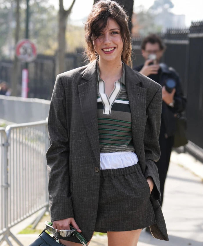Celeste Dalla Porta Paris Fashion Show Blazer