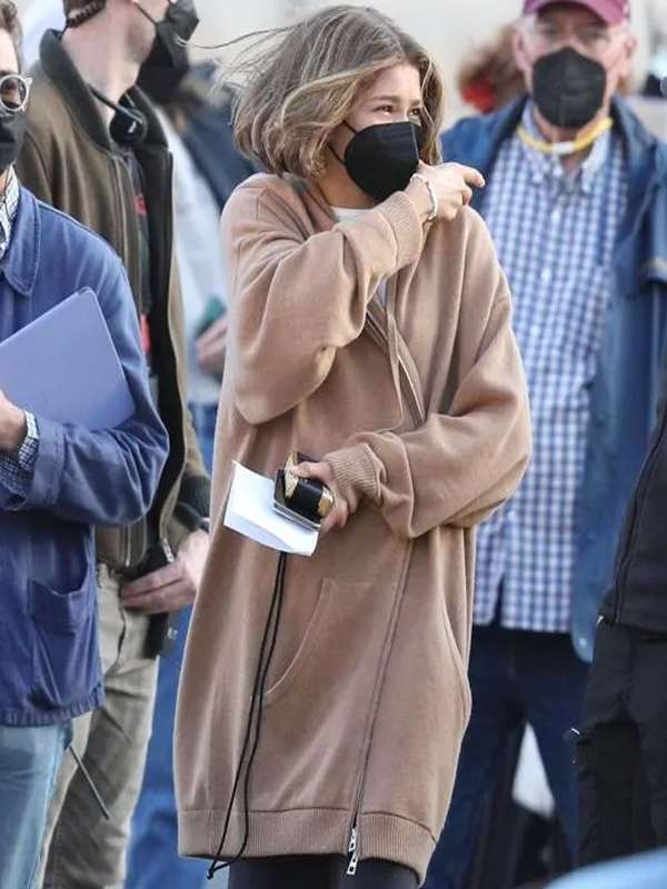 Zendaya Challengers Brown Hoodie