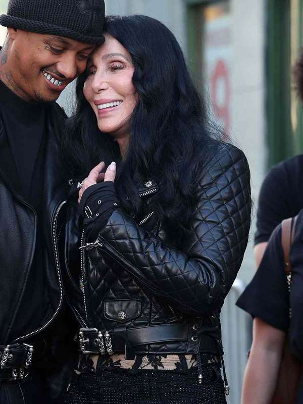 Cher The Bikeriders 2024 Black Leather Jacket