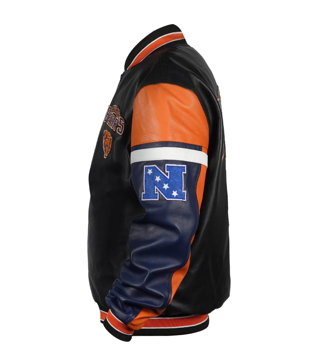 Chicago Bears Bomber Leather Jacket