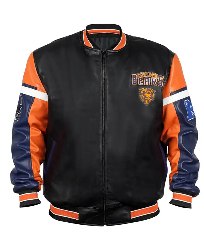 Chicago Bears Bomber Leather Jacket