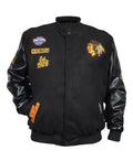 Chicago Blackhawks Animal Patches Black Jacket