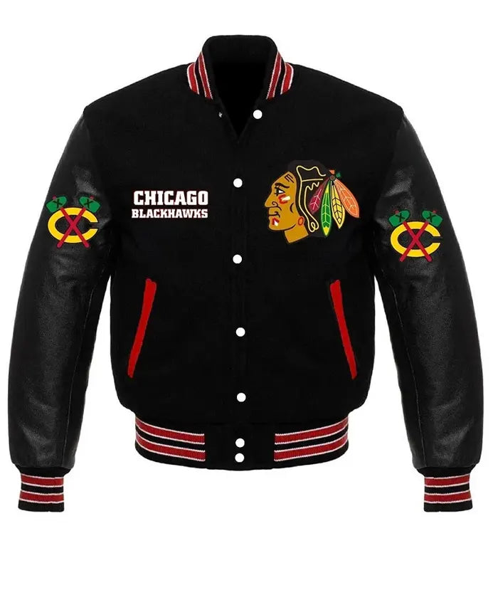 Chicago Blackhawks Styles Varsity Jacket