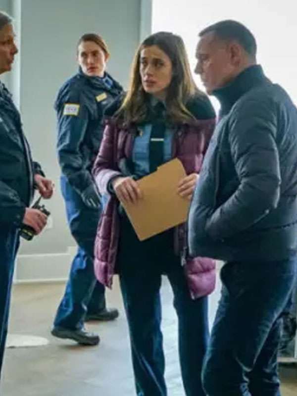 Marina Squerciati Chicago PD Red Puffer Jacket