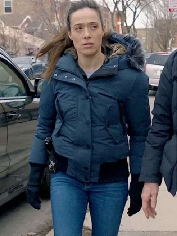 Kim Burgess Chicago PD S12 Blue Parka Jacket