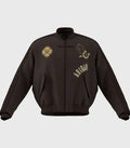 Chinese New Year Brown Bomber Jacket