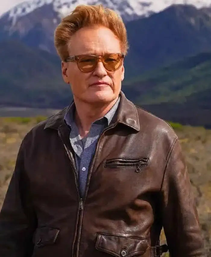 Conan O’Brien Must Go Brown Leather Jacket