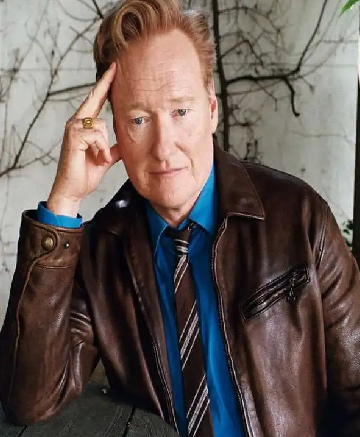 Conan O’Brien Must Go Brown Leather Jacket