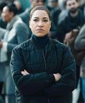Cush Jumbo Criminal Record S02 Black Quilted Jacket