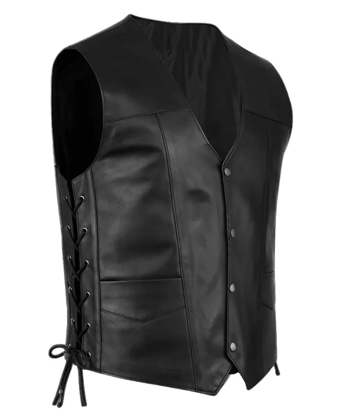 The Walking Dead Norman Reedus Black Leather Vest