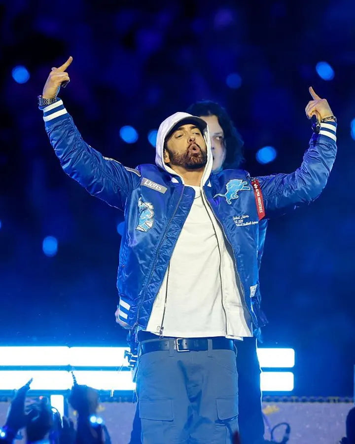 Show Eminem Detroit Lions Halftime Jacket