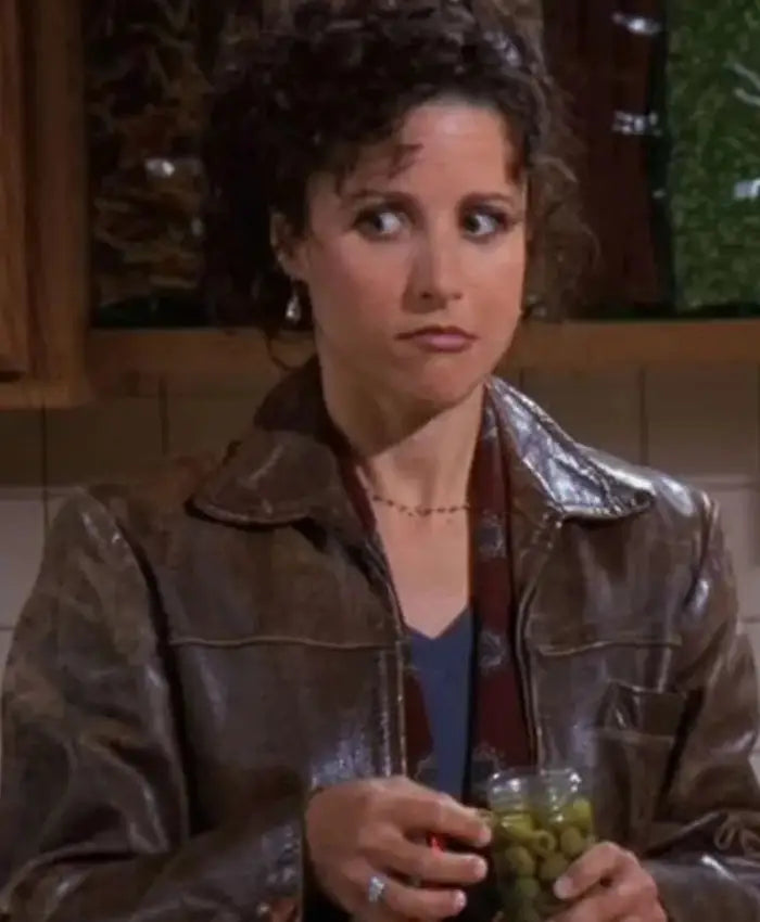 Elaine Benes Seinfeld Brown Leather Jacket