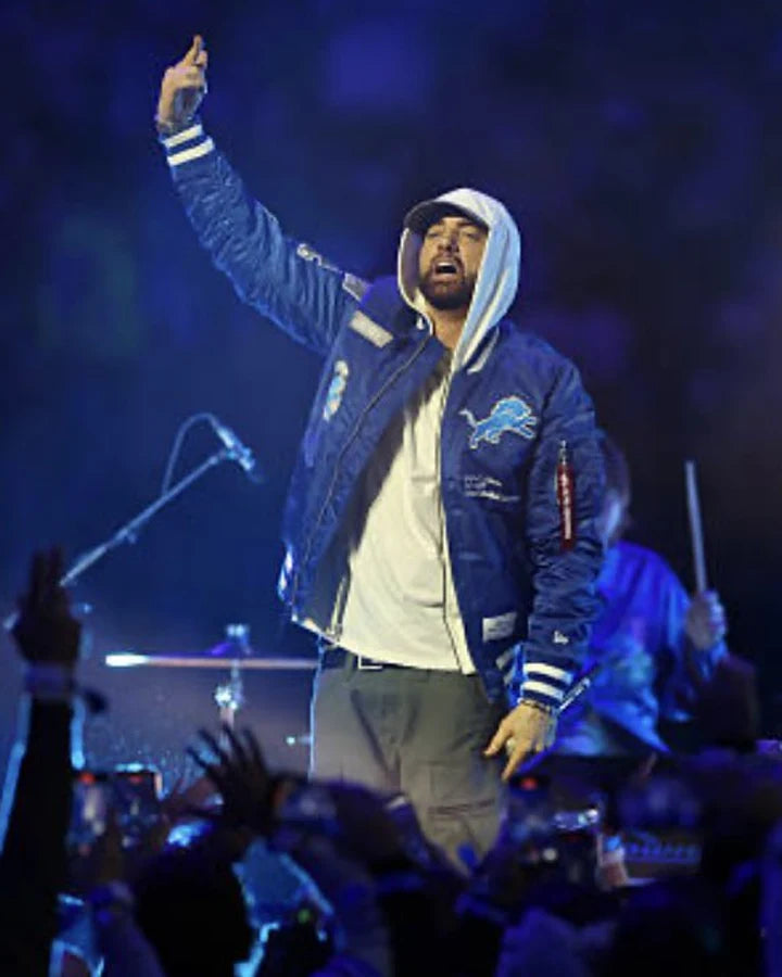 Show Eminem Detroit Lions Halftime Jacket