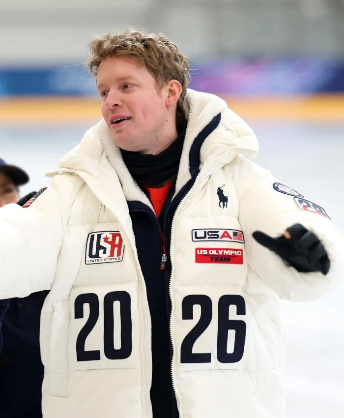 Winter Olympics 2026 Evan Bates Team USA Flagbearer Jacket