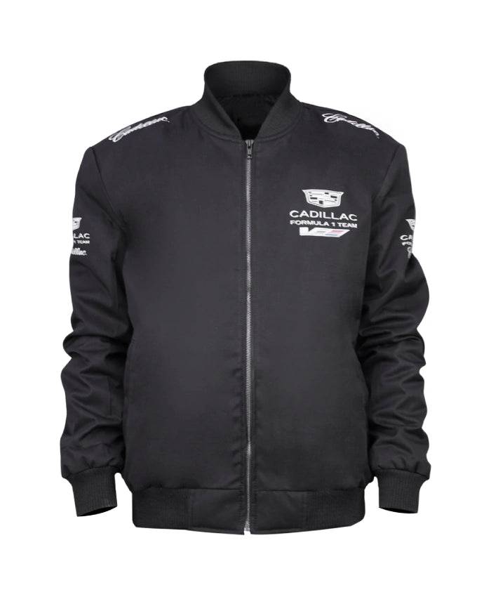 F1 Cadillac Black Racing Bomber Jacket