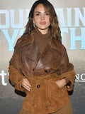 Eiza Gonzalez Fountain of Youth Brown Leather Jacket