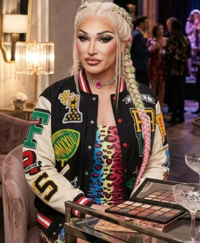 House of Villains S03 Plane Jane Patch Varsity Jacket