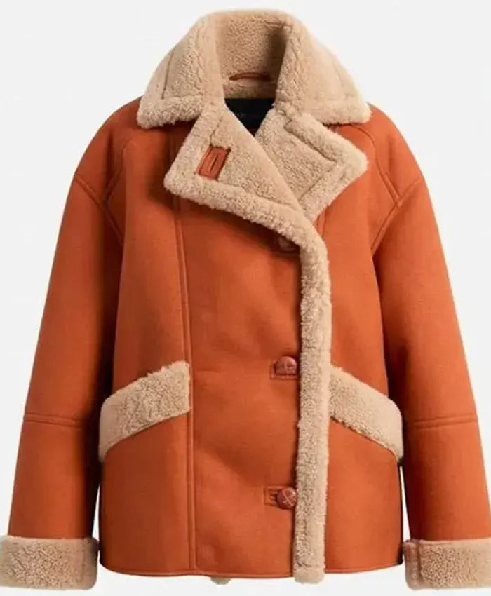Ici Tout Commence Cesar Verneuil Shearling Car Coat