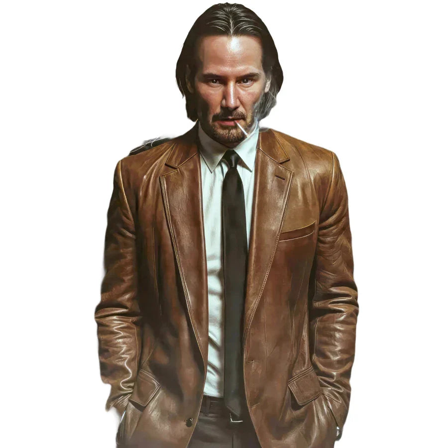 John Wick Deadly Comeback Brown Blazer