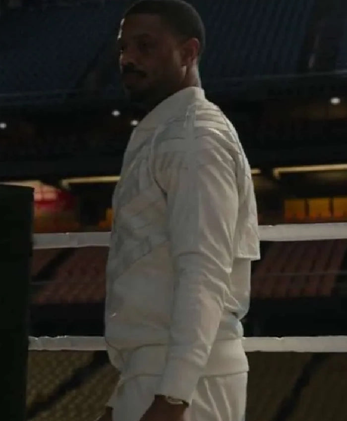 Jordan Creed Michael B. Jordan White Bomber Jacket