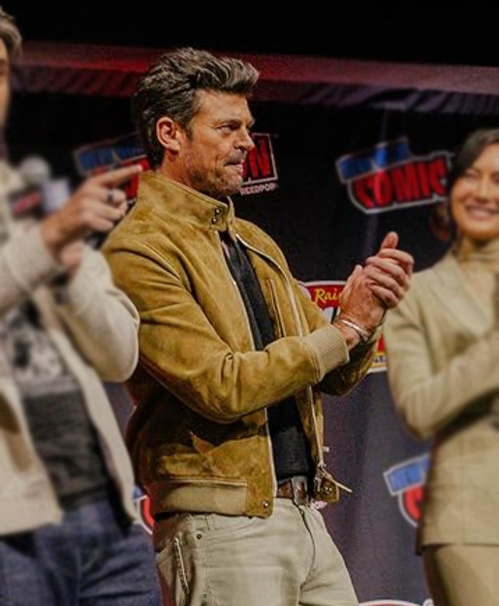 Karl Urban Mortal Kombat 2 Brown Suede Jacket