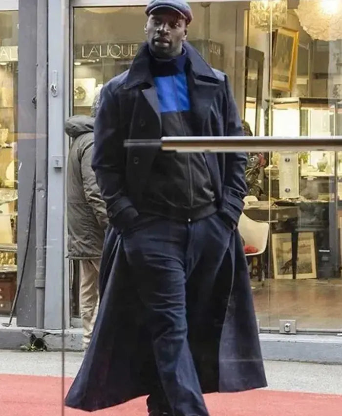 Lupin S01 Assane Black Long Coat