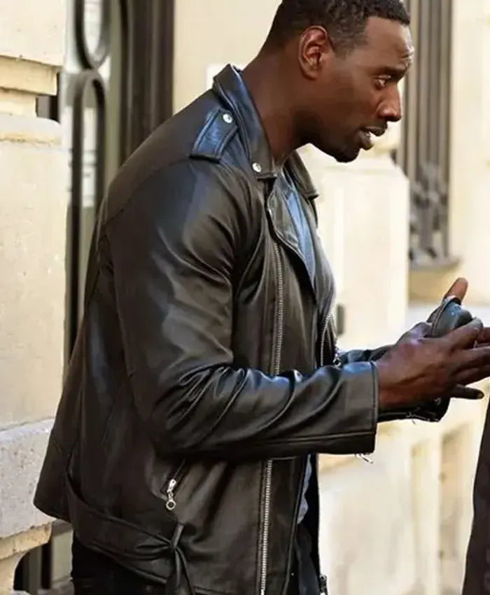 Lupin S03 Assane Black Leather Jacket